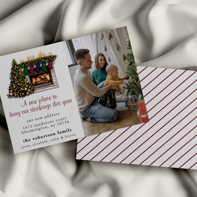 Niedliche Weihnachtsankündigung Neue Zuhause Foto- Einladung (Von Creator hochgeladen)