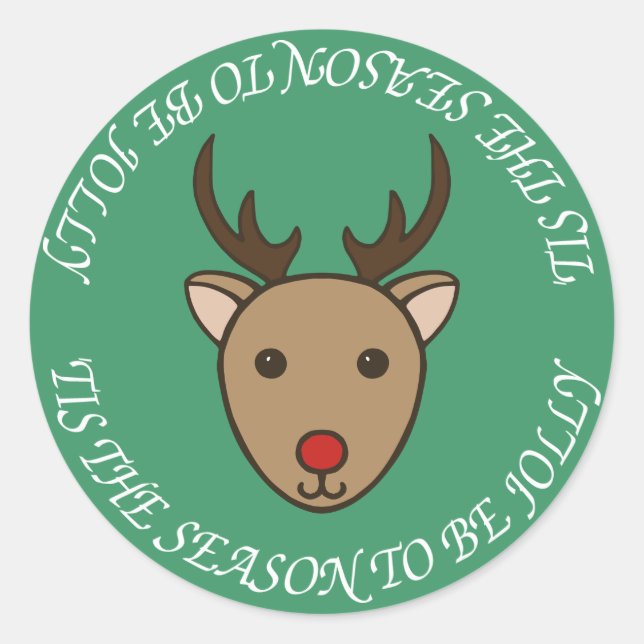 Niedliche Weihnachtsaufkleber Runder Aufkleber (Vorderseite)