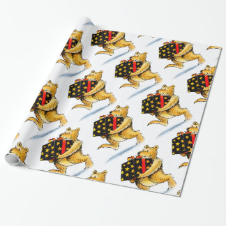 Niedliche Weihnachtsbären Geschenkpapier