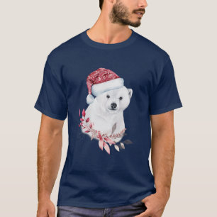 Niedliche Weihnachtsbärenkuppe T-Shirt