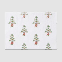 Niedliche Weihnachtsbaum-Fleece Navidad Seidenpapier
