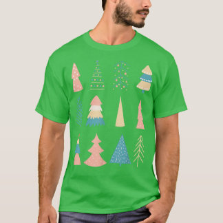 Niedliche Weihnachtsbäume Feiertag Frohe Weihnacht T-Shirt
