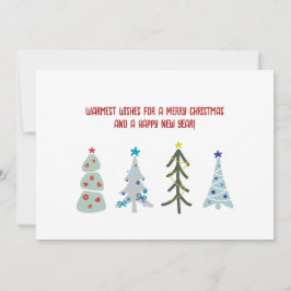 Niedliche Weihnachtsbäume Feiertagskarte