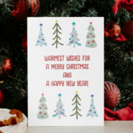 Niedliche Weihnachtsbäume Feiertagskarte