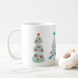 Niedliche Weihnachtsbäume Kaffeetasse