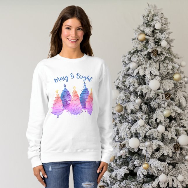 Niedliche Weihnachtsbäume Sweatshirt (Von Creator hochgeladen)