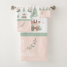 Niedliche Weihnachtsbaumen Bären & Hirsche Monogra