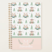 Niedliche Weihnachtsbaumen Bären & Hirsche Monogra