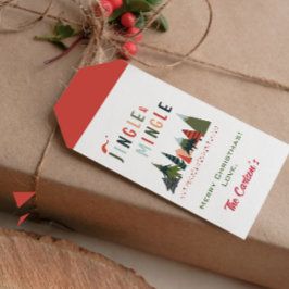 Niedliche Weihnachtsbaummarke Geschenkanhänger
