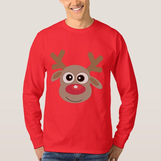Niedliche Weihnachtsbaumneuheit Ugly Red T-Shirt (Vorderseite)