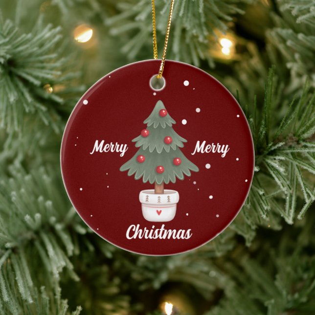 Niedliche Weihnachtsbaumschmuck Keramik Keramik Ornament (Baum)