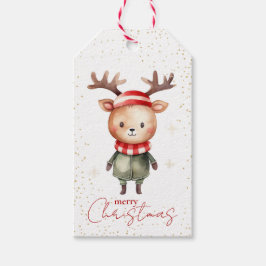 Niedliche Weihnachtsbaumstickerin Geschenkanhänger