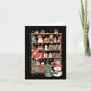Niedliche Weihnachtsbibliothek - Bücher lesen Ging Karte