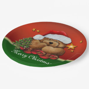 Niedliche Weihnachtsbuch-Teller Pappteller