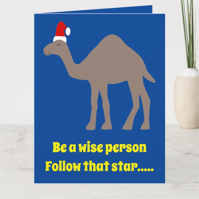 Niedliche WeihnachtsCamel Custom Card Karte (Vorderseite)