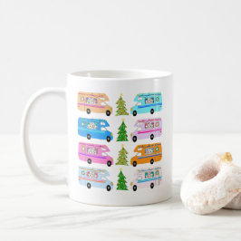 Niedliche Weihnachtscamps Vintage RV-Motorhäuser Kaffeetasse