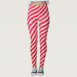 Niedliche Weihnachtscreme Cane Holiday Stripped Pa Leggings