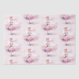Niedliche Weihnachtscremer Ballerina Aquarellfarbe Seidenpapier