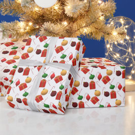 Niedliche Weihnachtsdekorationen Geschenkpapier