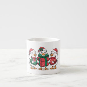 Niedliche Weihnachtsducks Cartoon Art-68105 Espressotasse