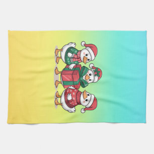 Niedliche Weihnachtsducks Cartoon Art-68105 Geschirrtuch