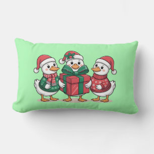 Niedliche Weihnachtsducks Cartoon Art-68105 Lendenkissen