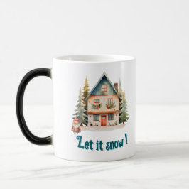 niedliche Weihnachtself-Tasse Verwandlungstasse