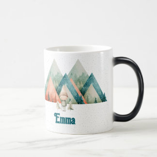 niedliche Weihnachtself-Tasse Verwandlungstasse