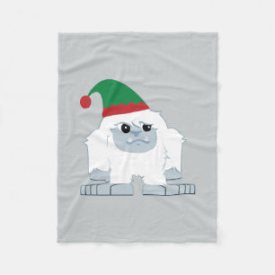 Niedliche Weihnachtself Yeti Fleecedecke