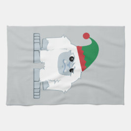 Niedliche Weihnachtself Yeti Handtuch