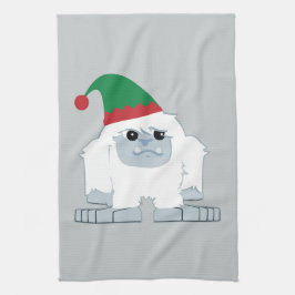 Niedliche Weihnachtself Yeti Handtuch