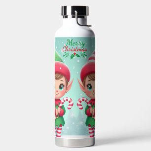 Niedliche Weihnachtselfen Trinkflasche