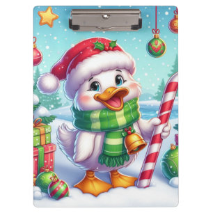 Niedliche Weihnachtsente Klemmbrett