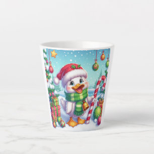 Niedliche Weihnachtsente Milchtasse