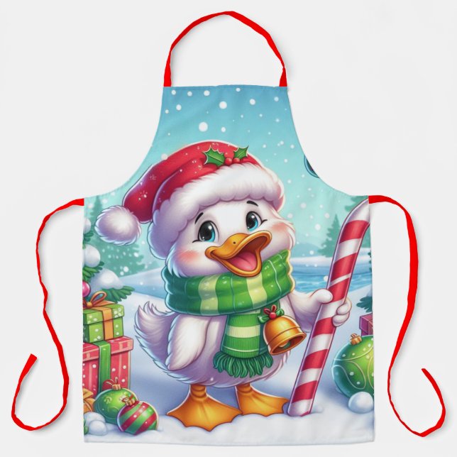 Niedliche Weihnachtsente Schürze (Vorderseite)
