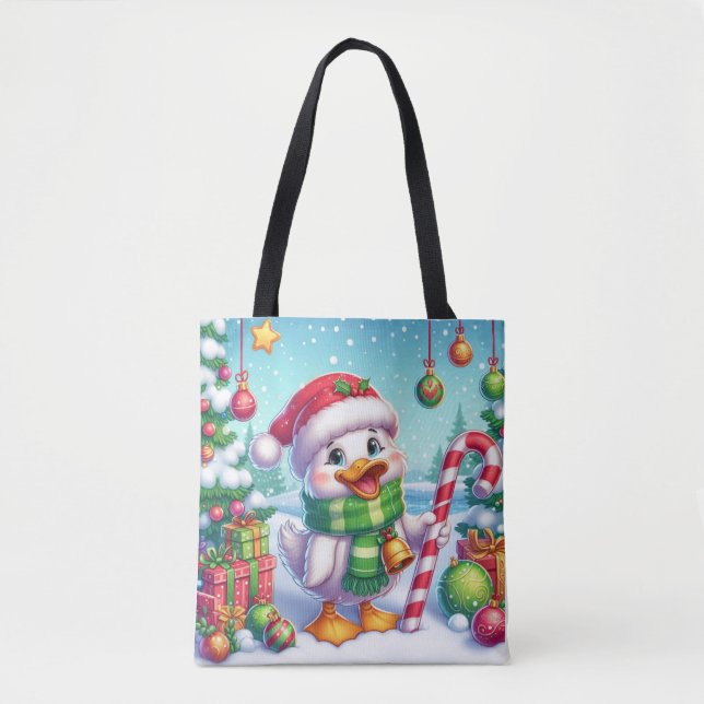 Niedliche Weihnachtsente Tasche (Vorderseite)