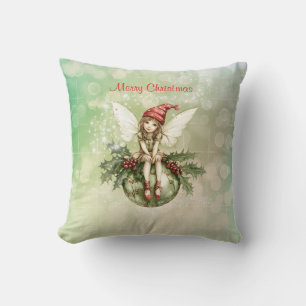Niedliche Weihnachtsfeier auf einem Ornament Kissen