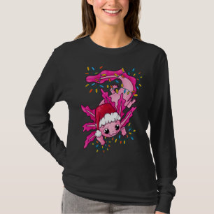 Niedliche Weihnachtsfeier Axolotl Lover Santa Clau T-Shirt