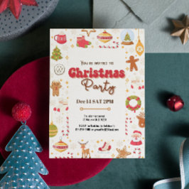 Niedliche Weihnachtsfeier Einladung