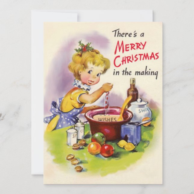 Niedliche Weihnachtsfeier Feiertagskarte (Vorderseite)