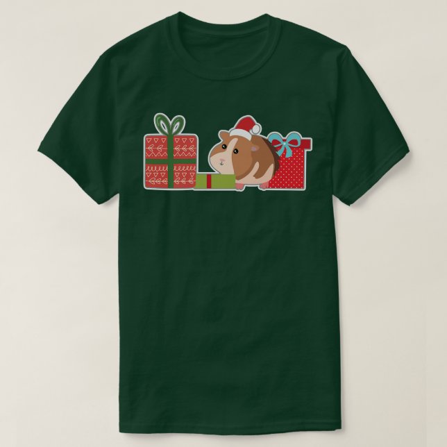 Niedliche Weihnachtsfeier Guinea Schweinefleisch m T-Shirt (Design vorne)