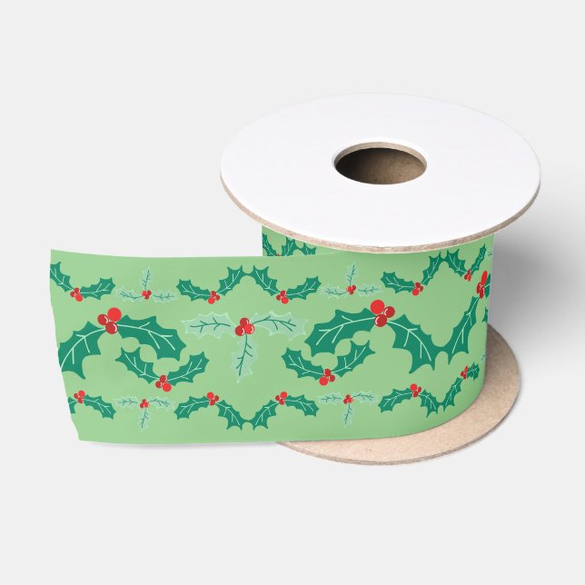 Niedliche Weihnachtsfeier in Rot & Grün Satinband (Spule)