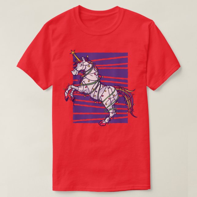 Niedliche Weihnachtsfeier mit Weihnachtsbaumleucht T-Shirt (Design vorne)