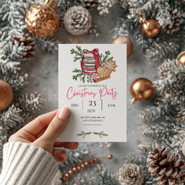 Niedliche Weihnachtsfeier Weihnachtsfest Weihnacht Einladung