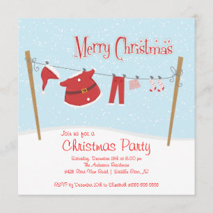 Niedliche Weihnachtsfeierlichkeiten Einladung