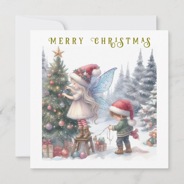 Niedliche Weihnachtsfeiern Weihnachtskarte Karte (Vorderseite)