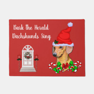 Niedliche Weihnachtsfeiertage Dackel Fußmatte