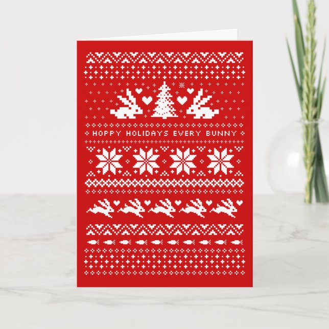 Niedliche Weihnachtsfeiertage Feiertagskarte (Vorderseite)