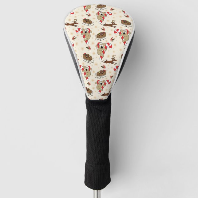 Niedliche Weihnachtsfeiertage Golf Headcover (Vorderseite)