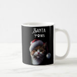 Niedliche Weihnachtsfeiertage Kaffeetasse<br><div class="desc">Weihnachtsfeier Weihnachts-Katze. Großartige Geschenkideen für Familie und Freunde.</div>